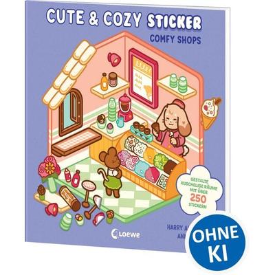 Cute & Cozy Sticker - Comfy Shops, Taschenbuch von , Loewe, 978-3-7432-2540-4