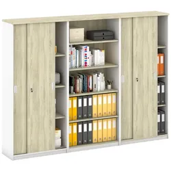 Schrank-Set MIRELLI, Typ VI – Weiß/Sonoma Eiche