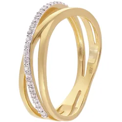 trendor 68452 Damenring Gold 333/8K Zirkonia-Ring, 50/15,9