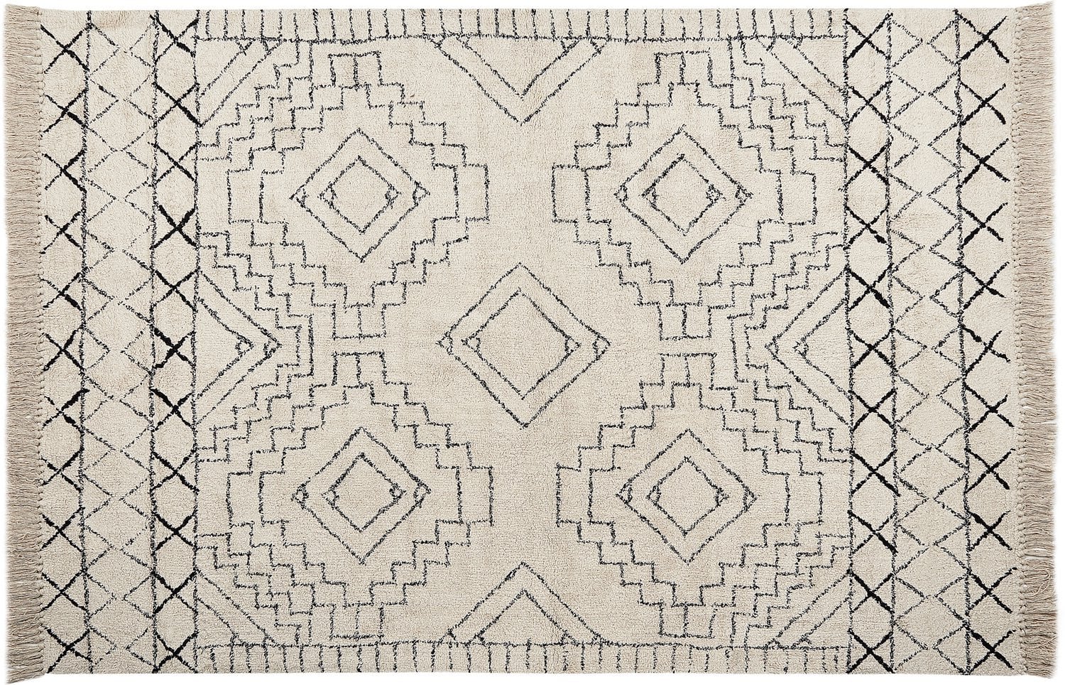 Beliani Modern Geometrisch Vloerkleed - Katoen - Rechthoekig