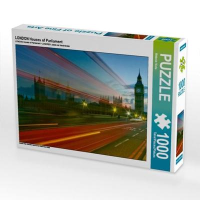 CALVENDO Puzzle LONDON Houses of Parliament | 1000 Teile Lege-Größe 64x48cm Foto-Puzzle für glückliche Stunden