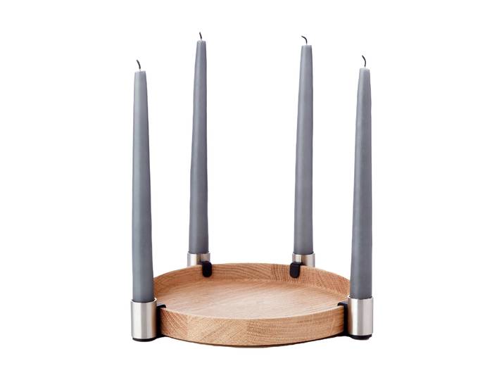 Applicata Chandelier Luna Ø27 cm Chêne-acier