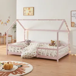 Hausbett Sisimiut 120x200 cm Rosa / Weiß [en.casa]