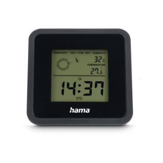 hama Borneo Thermometer schwarz