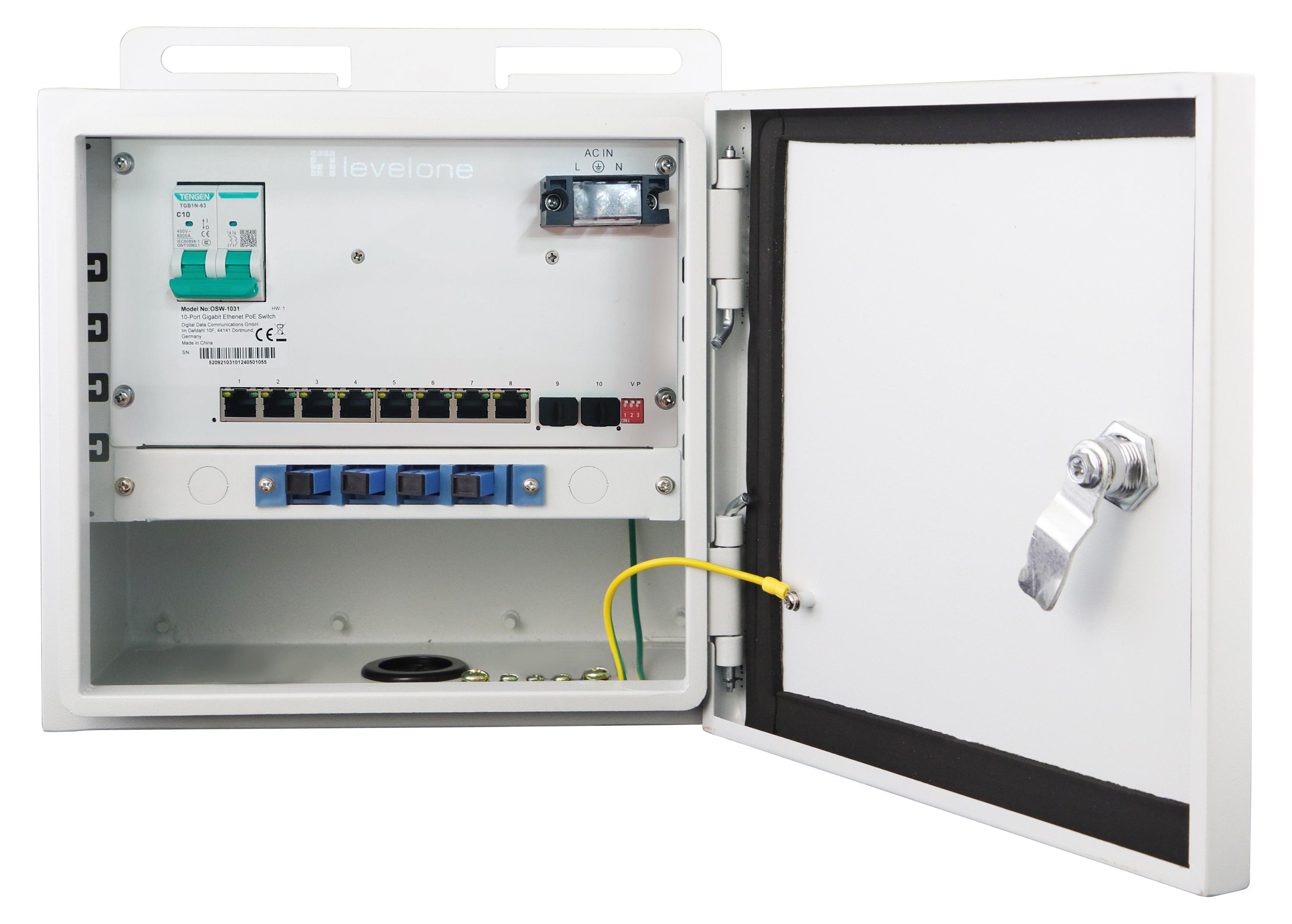 LevelOne OSW-1031, Unmanaged, 2.5G Ethernet (100/1000/2500), Vollduplex, Power over Ethernet (PoE)