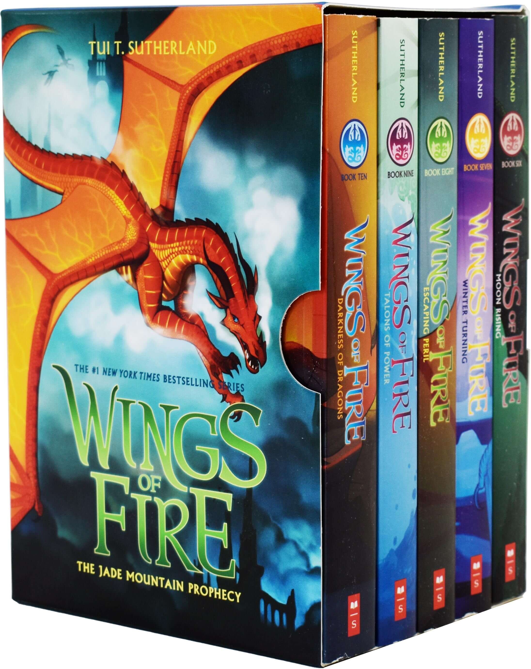 Wings of Fire The Jade Mountain Prophecy 5 Books (6-10) Box Set By Tui T. Sutherland - Ages 9-14- Paperback Scholastic