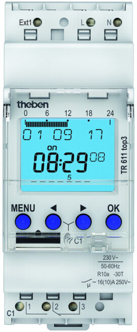 Theben Programmateur hebdomadaire numérique 1K TR 611 top3 (6110130)
