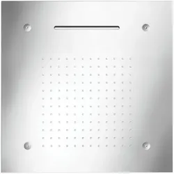 Herzbach LED-Deckeneinbaubrause 500mm x 500mm , Regen/Spray/Schwall poliert , 11.600385.2.01 11.600385.2.01