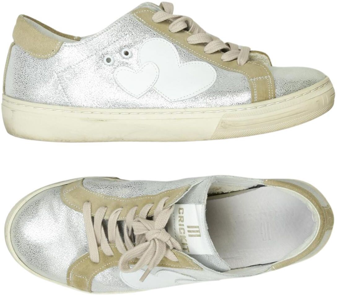 Crick IT Damen Sneaker, Silber, Gr. EU 40, Leder - Second Hand