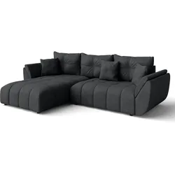 ECKSOFA L Form Verciani Dunkelgrau 280/190/91 cm mit Schlaffunktion
