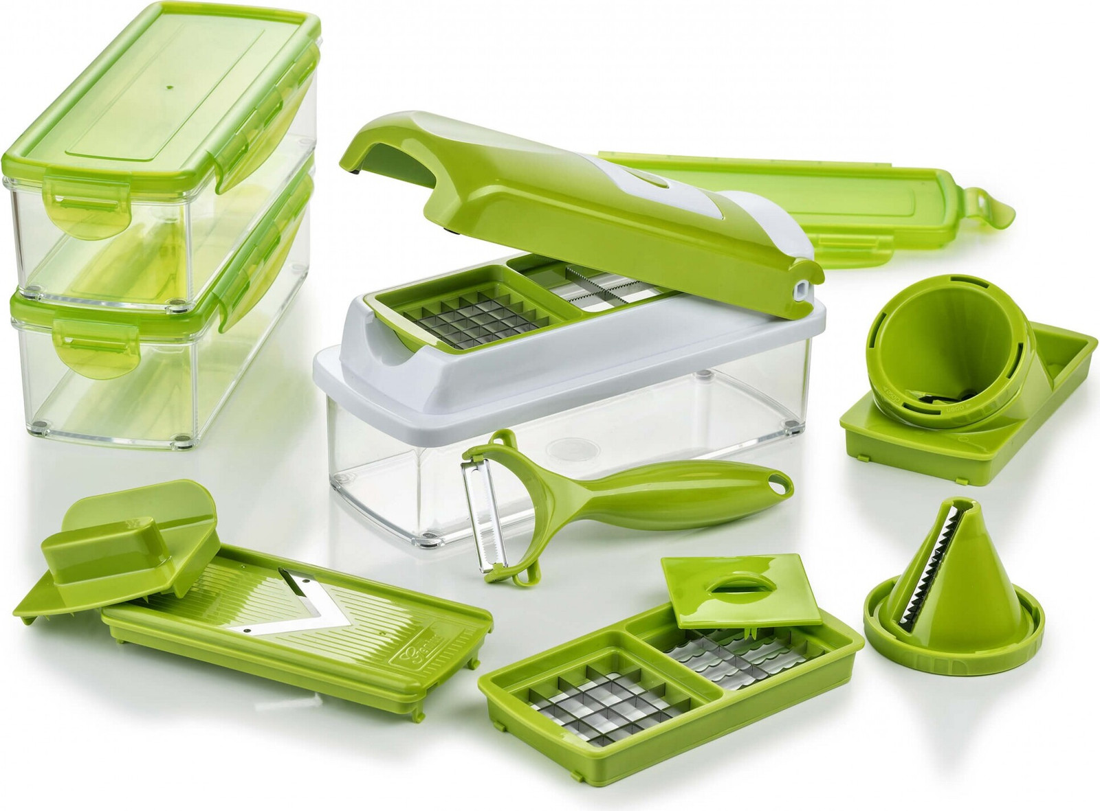 Genius Nicer Dicer Smart Julietti Groentesnijder en Spiralsnijder met 16 onderdelen