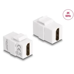 Delock Keystone Modul HDMI Buchse zu HDMI Buchse weiß