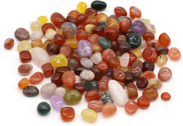 Inspire Picks Natural Rain Flower Stone Beads Colorful Crystal Pebbles For Aquarium & Decor (1216mm) 8 12mm 50g cobblestone