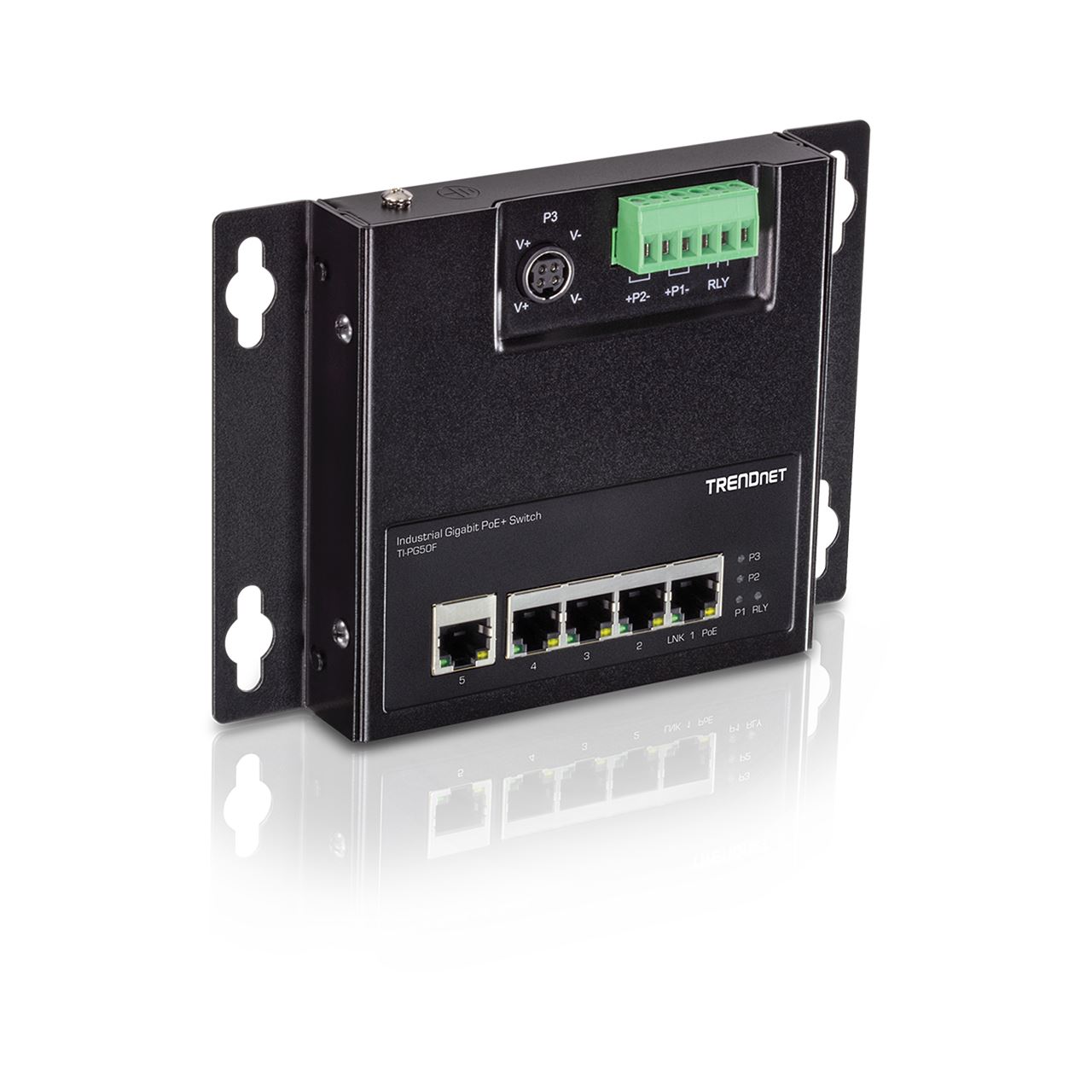 TrendNet Industrie Switch 5 Port Gbit Unman. PoE+ FA Metal
