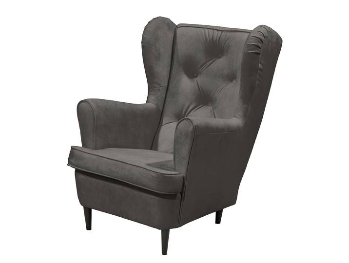 Fauteuil Noir Microfibre Salvo 78 x 102 x 98cm