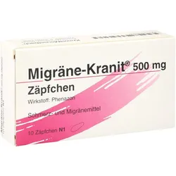 Migräne-Kranit 500mg Zäpfchen 10 ST