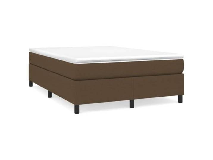 Makastle Boxspringbett mit Matratze Dunkelbraun 140x190 cm Taschenfederkernmatratze