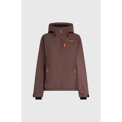 Skijacke O'NEILL "FWC'Cruz SNOW JACKET", Damen, Gr. S, braun (lila gray), Obermaterial: 100% Polyester, Jacken Skijacke, mit V-Design-Technologie, wasserdicht, winddicht, atmungsaktiv