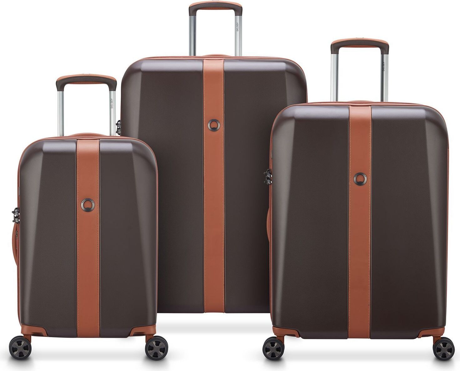 DELSEY PARIS Promenade Hard 2.0 Expandable 4 Double Rolls Trolley L / M / S L Chocolate dunkelbraun 77cm