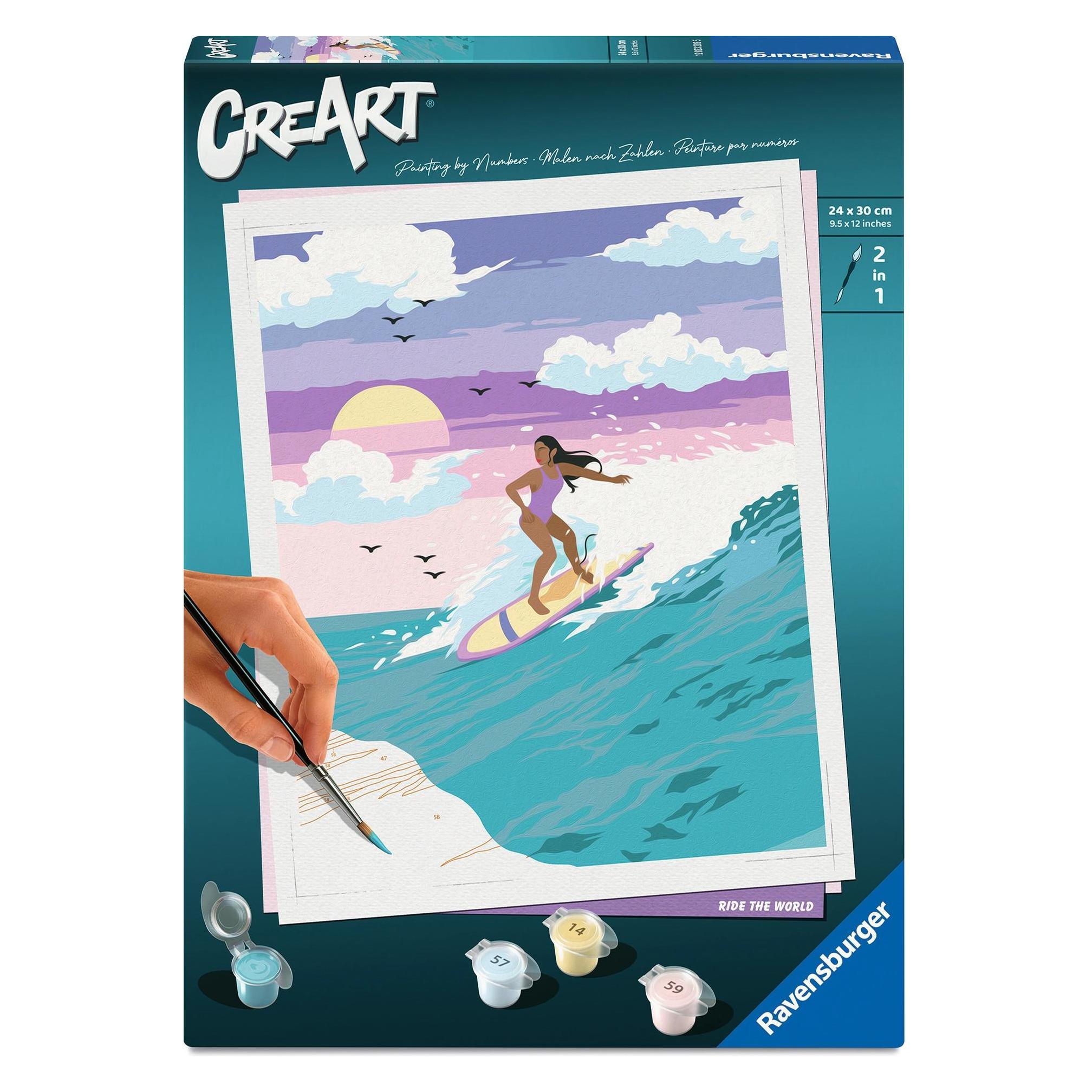 Ravensburger CreArt, Malen nach Zahlen Adults Trend - Wellenritt (12.023.202)