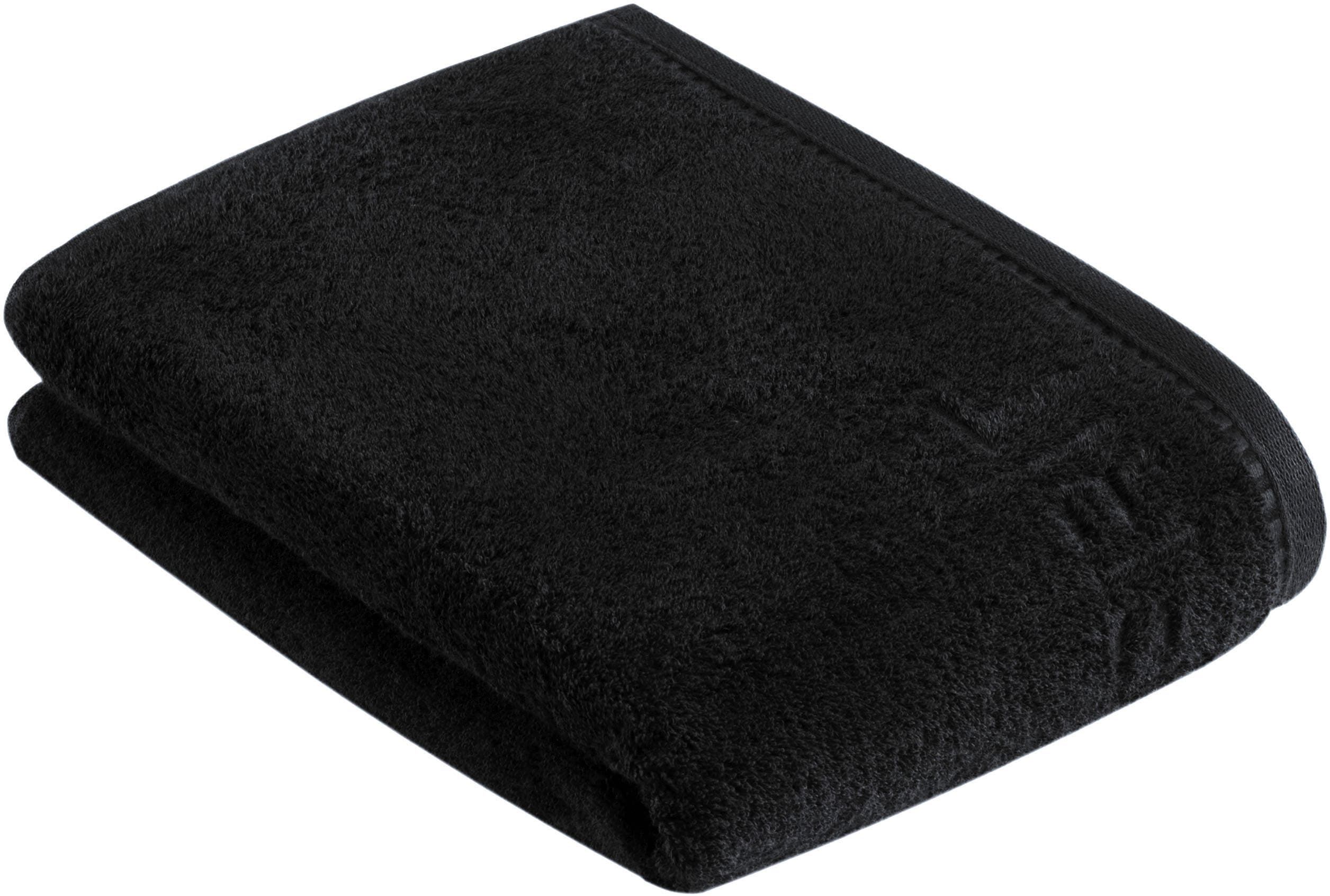 Duschtuch ESPRIT "Modern Solid", schwarz, B:67cm L:140cm, Webfrottier, Obermaterial: 85% Baumwolle, 15% Lyocell (TENCEL™), Handtücher, Duschtuch, vegan produziert schwarz B/L: 67cmx140cm, 1 Stk., Webfrottier