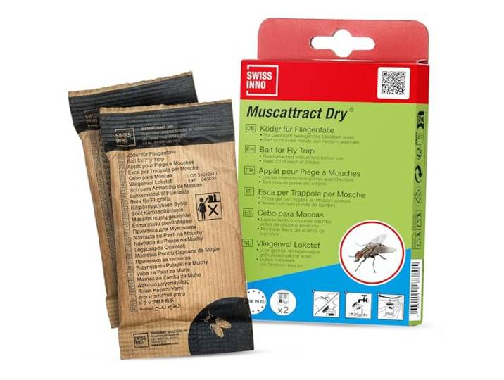 SWISSINNO Vliegenval Bait Navulling - 2 Pack Vloeibaar Lokmiddel voor Buiten Vliegenvangers, Compatibel met SWISSINNO Vallen