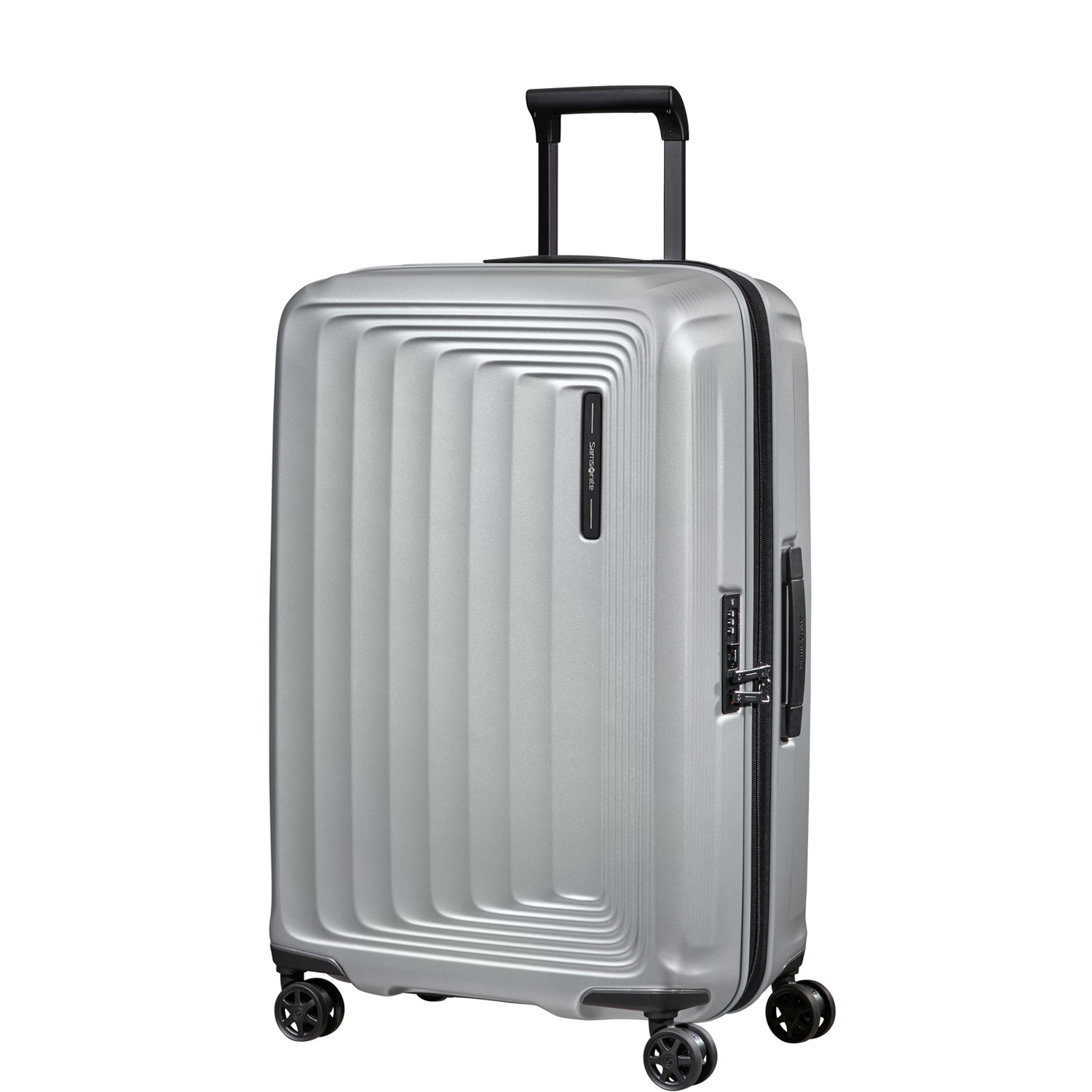 Samsonite Nuon Spinner 69 cm EXP mit TSA-Zahlenschloss matt silver