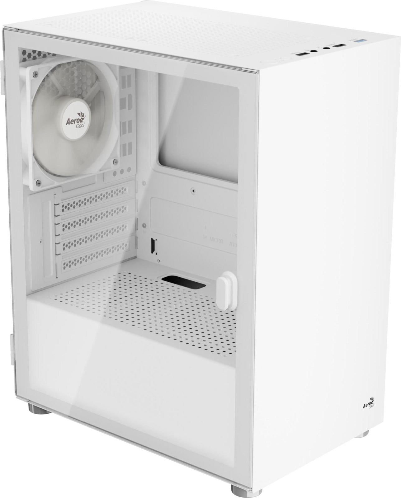 Aerocool CS-111-G-WT-v1 computerbehuizing wit met gehard glas