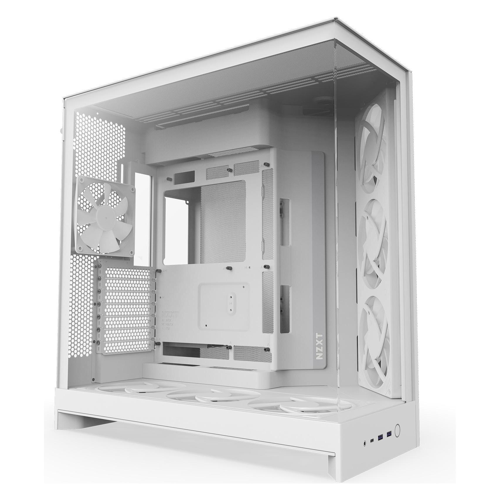 NZXT H9 Flow RGB+ (ATX, E-ATX, mATX, Mini-ITX) (CM-H92FW-P1)