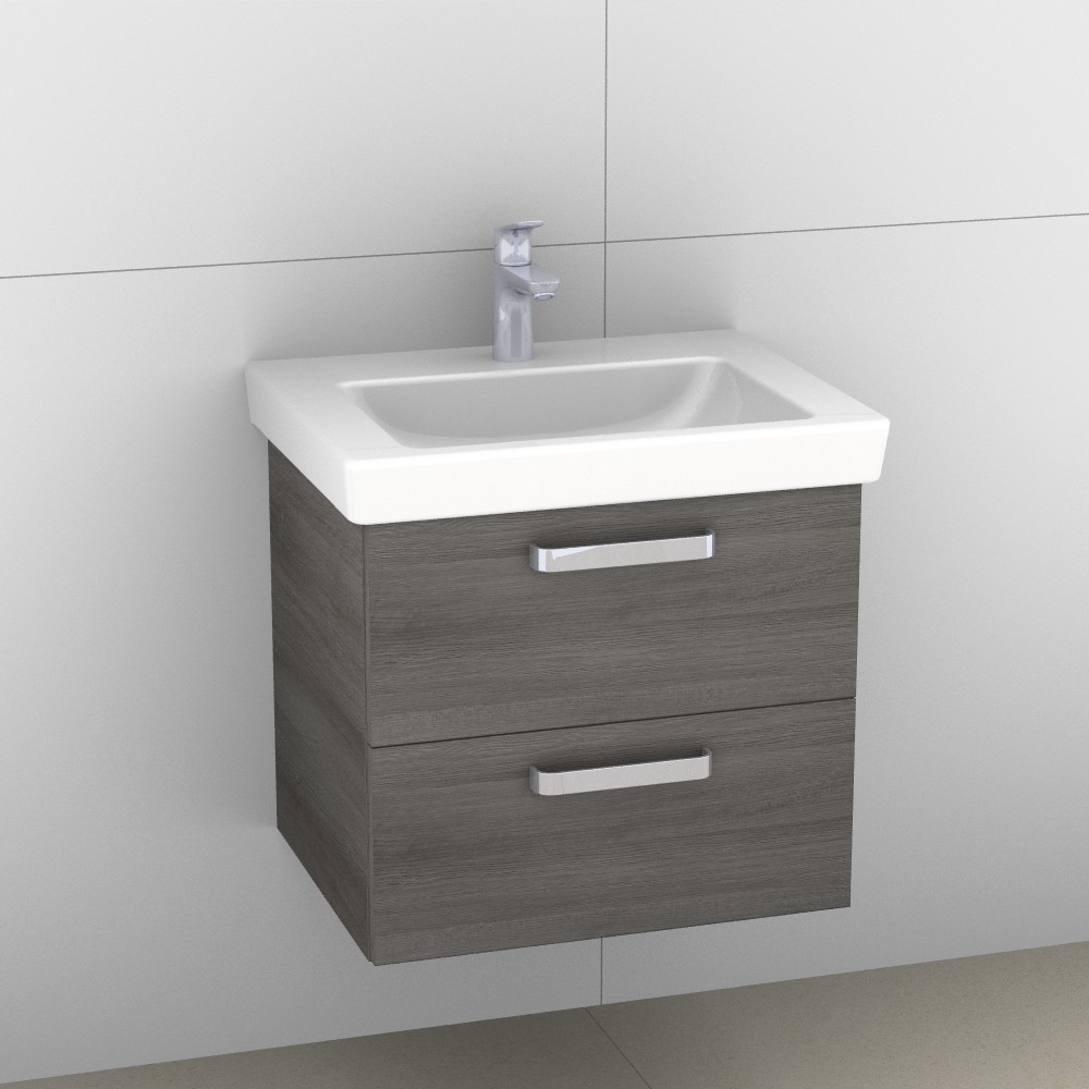 Artiqua 414 Waschtischunterschrank für Subway 2.0 7113F1 Graphit Struktur quer, 414-WU2L-V63-7070-40 414-WU2L-V63-7070-401