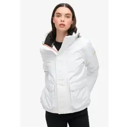 Superdry für Damen. W5011742A Ultimate Windbreaker JKT weiß (M), Lässig, Recyceltes Polyester, Nachhaltig