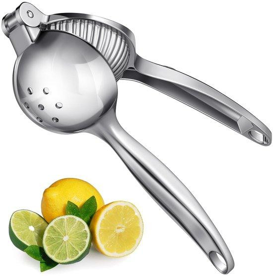 Famanu handbediende citruspers in zilver