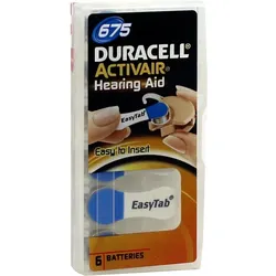 Batterie für Hörgeräte Duracell 675 6 ST