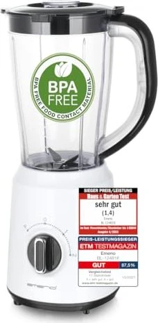 Emerio Standmixer 1.5L Behälter, BPA frei, weiß