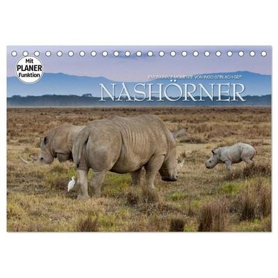 Emotionale Momente: Nashörner (Tischkalender 2026 DIN A5 quer), CALVENDO Monatskalender