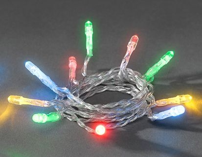 Konstsmide LED 3350 mm Blau/Grün/Rot/Gelb Batterie 1408-503 LED-Lichterkette 20er batteriebetrieben