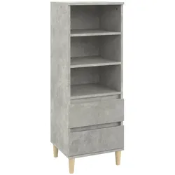 vidaXL Highboard Betongrau 40x36x110 cm Holzwerkstoff