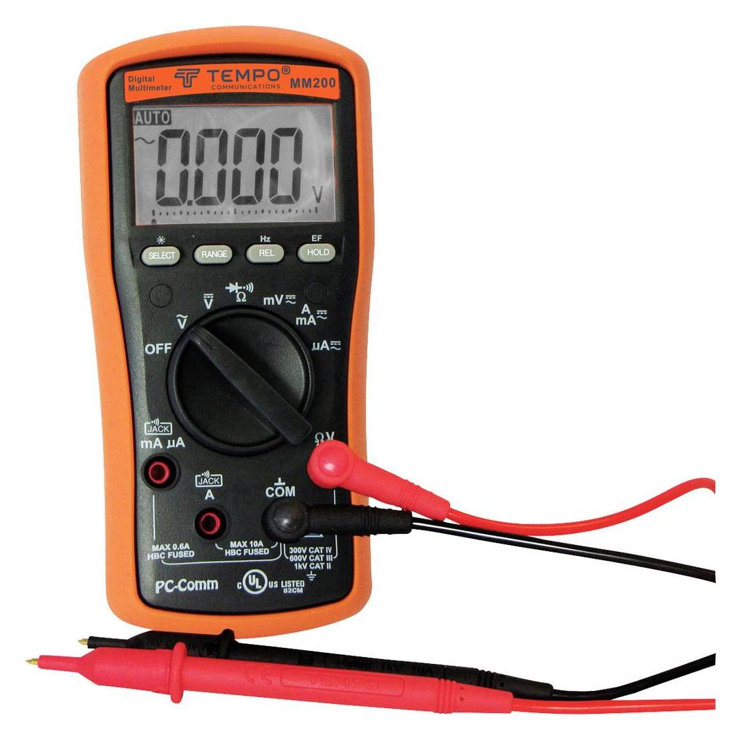 Tempo Communications Hand Multimeter Digital MM200 (CAT IV 300V, Hand-Multimeter) (55500084)