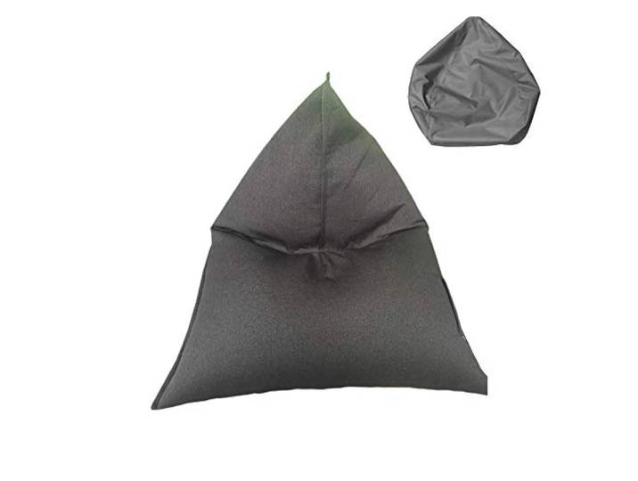 Rebecca Mobili Puff Sack zum Füllen, graue Sofabezug, Polyester, ohne Füllstoff - Maße: 50 x 110 x 130 cm (HxLxB) - Art. RE6518