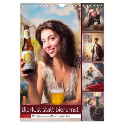 Bierlust statt bierernst (Wandkalender 2027 DIN A4 hoch), CALVENDO Monatskalender