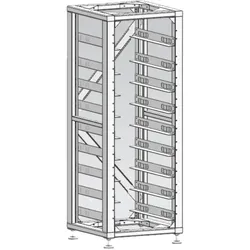 Deye 3U-LRack-System für Hochvolt 8 BOS-GM 5.1 Batterien 58,9x59x164 cm