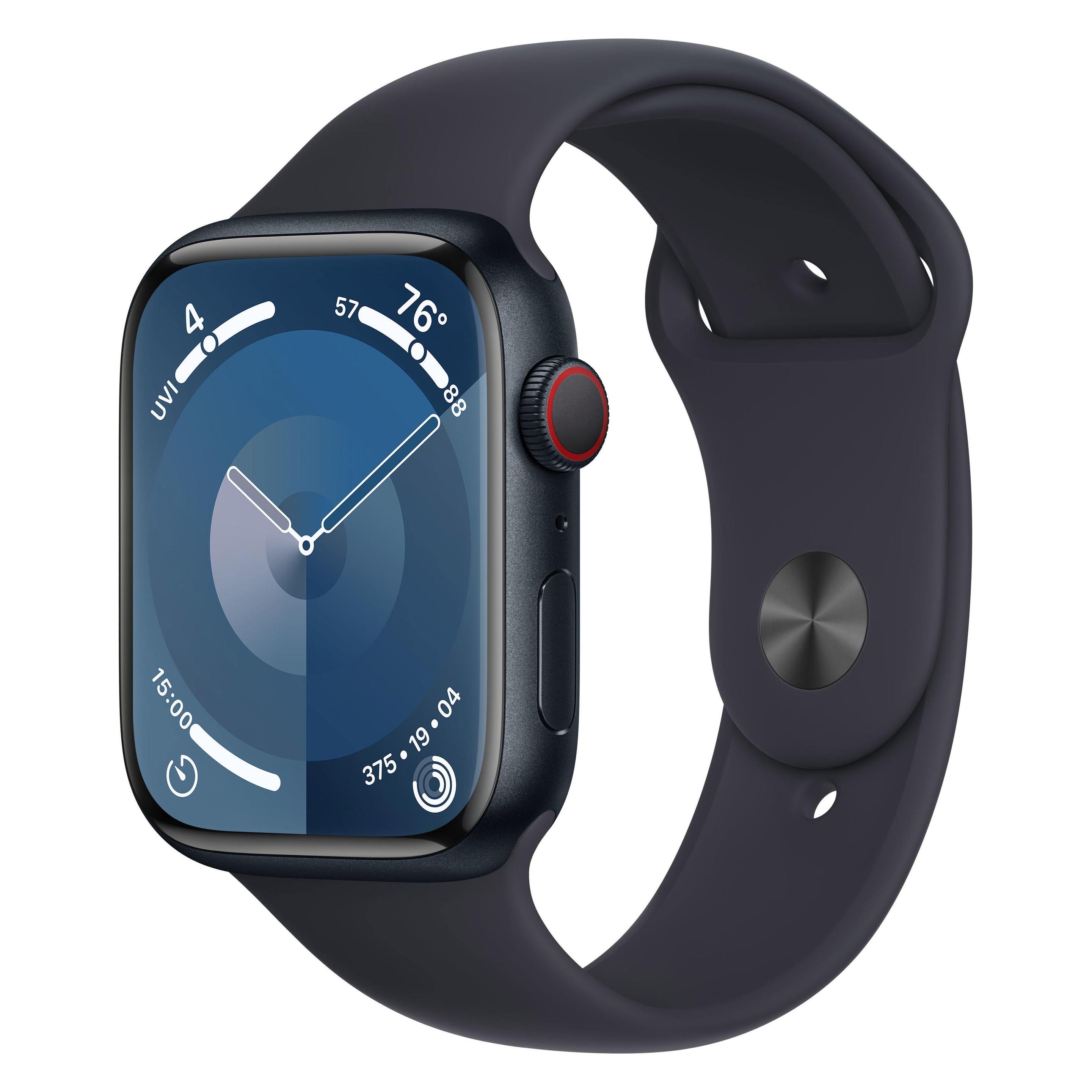 Apple Watch Series 9 (45 mm, Aluminium, Midnight, 4G) (MRMD3QF/A)