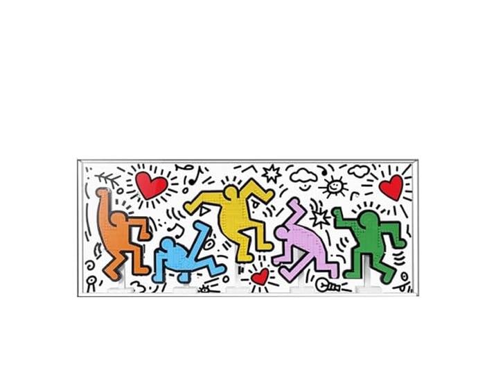 Acryl-Vitrine für Lego 31216 Keith Haring Omino Danzante Modell, Wandaufbewahrung, Bilderrahmen, 3 mm Schaukasten, Vitrine kompatibel mit Lego 31216 (Modell nicht im Lieferumfang enthalten