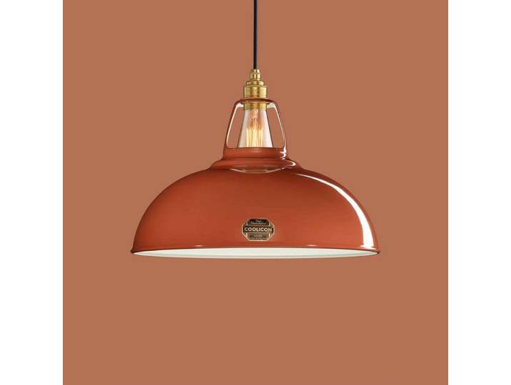 Large 1933 Design Pendelleuchte Terracotta - Coolicon - Wohnzimmer - Metall