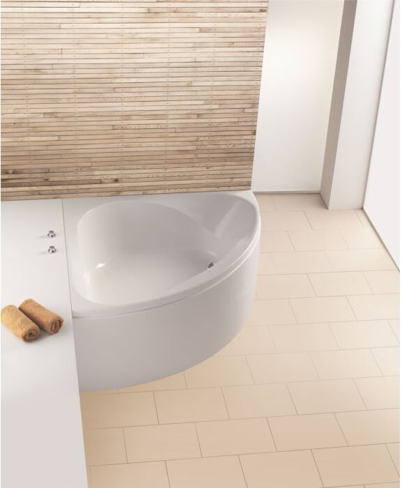 Hoesch Spectra Eck Badewanne 3655.010 weiss, 140x140cm, mit loser Schürze