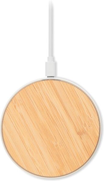 Chargeur sans fil publicitaire 10W en bambou DESPAD Bois