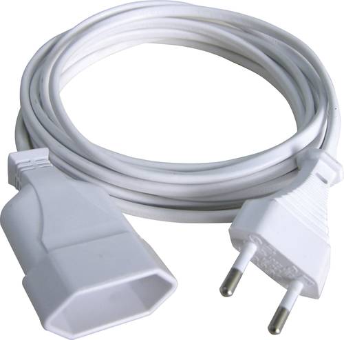 GAO 145601098 Strom Verlängerungskabel Weiß 2.00m H03VVH2-F 2X 0,75mm²