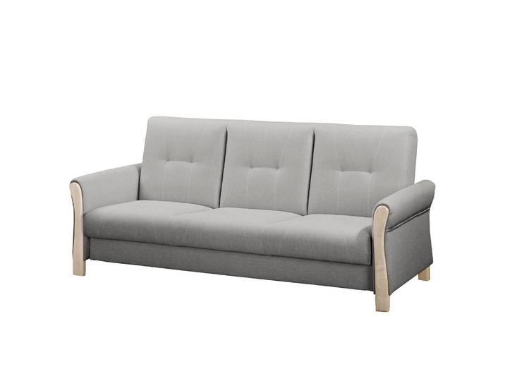 Schlafsofa Outwell Grau/Platin Webstoff 220 x 100 x 85cm Modern