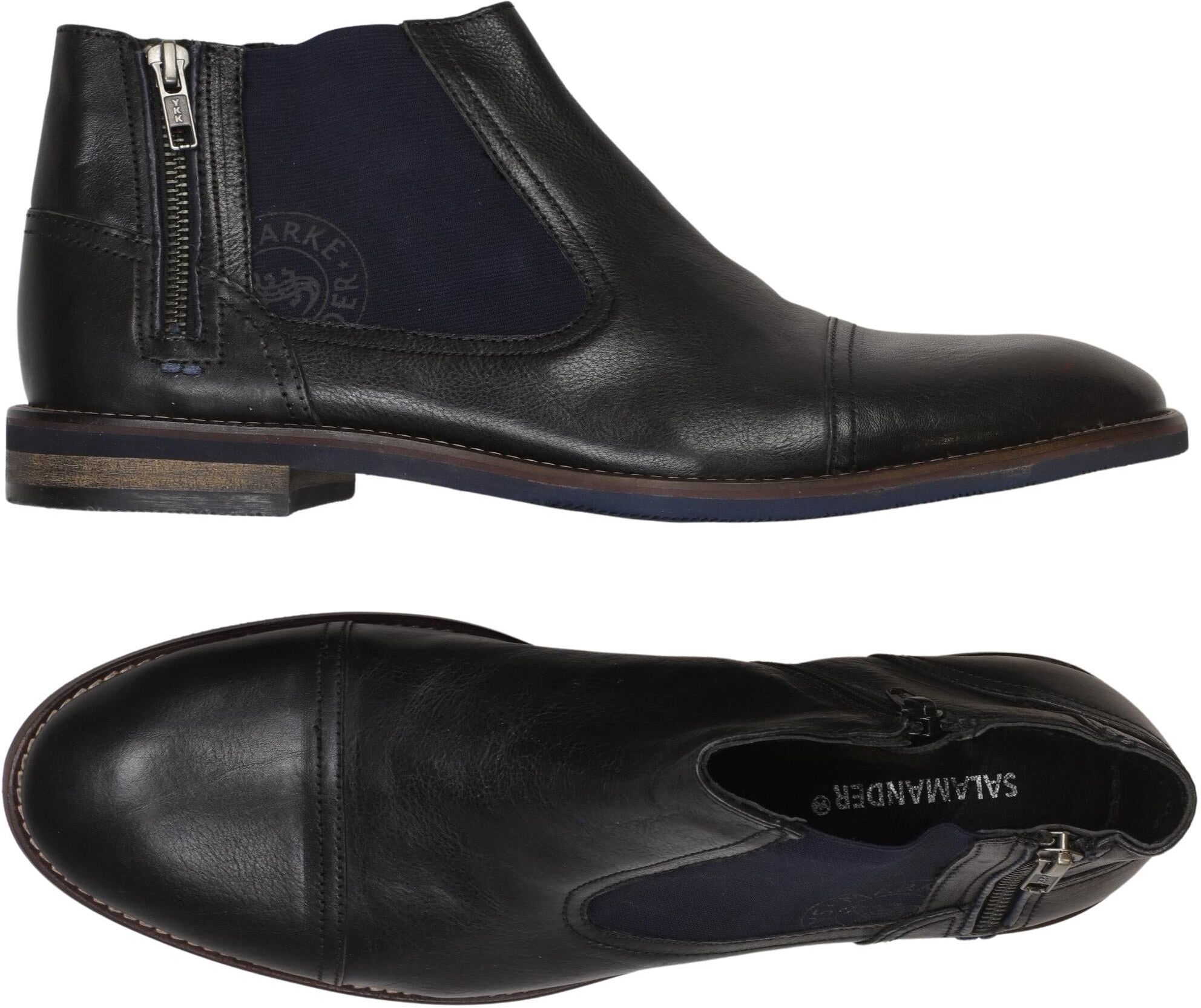Salamander Herren Stiefel, Schwarz, Gr. EU 44, Leder - Second Hand