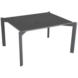 Gartencouchtisch Hallavara, aus Stein und Edelstahl, modern, anthrazit, 56x66 cm